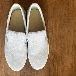 Ecco Taupe Suede Leather Slip-On Shoes